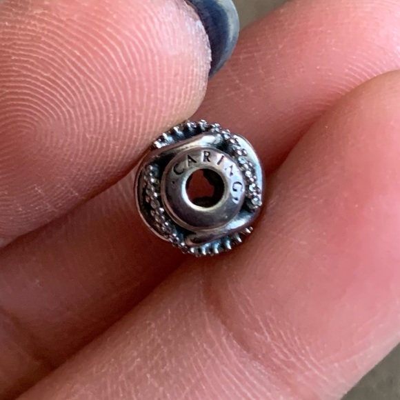 Retired Pandora Essence Caring Charm with Clear Zirconia & Sterling Silver - Picture 6 of 7